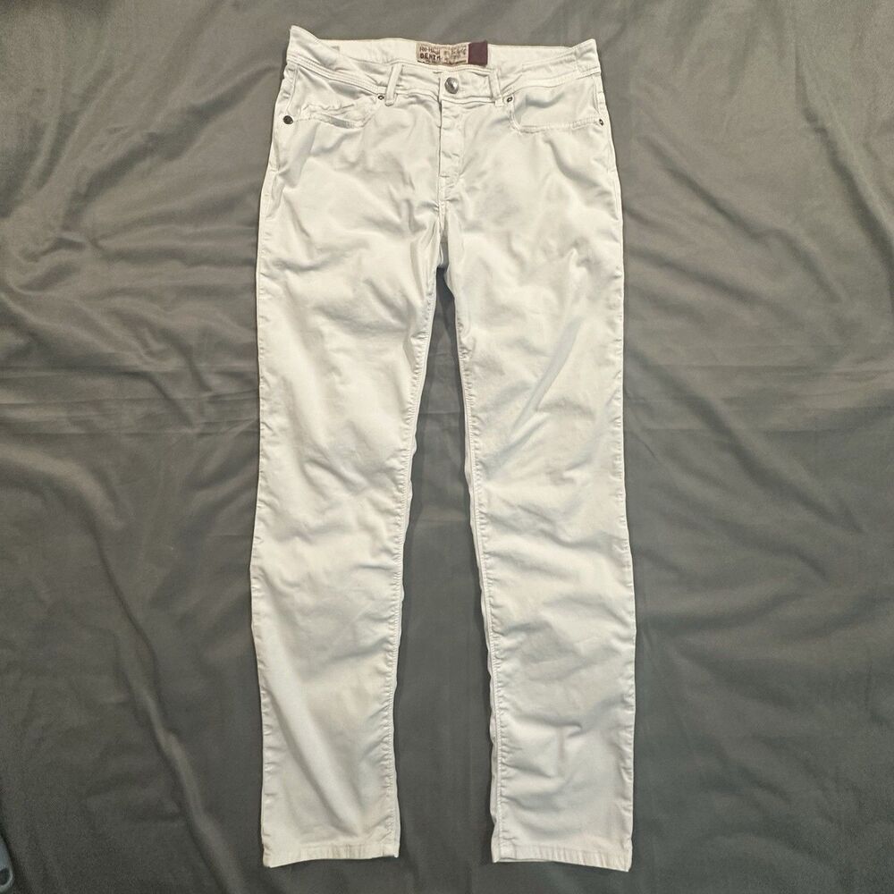 Vintage Re Hash Rubens Jeans Mens 34 Slim Made in Italy 00s Y2K White Denim
